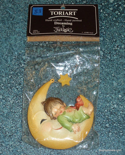 ANRI Ferrandiz TORIART “Dreaming” Child Sleeping On Crescent Moon Christmas Ornament Gift #624-203