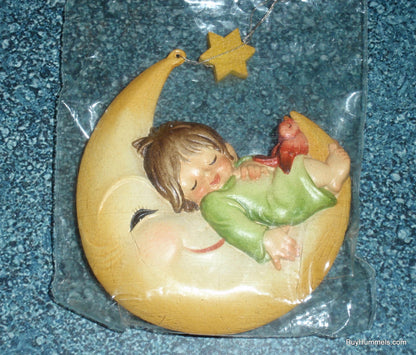 ANRI Ferrandiz TORIART “Dreaming” Child Sleeping On Crescent Moon Christmas Ornament Gift #624-203
