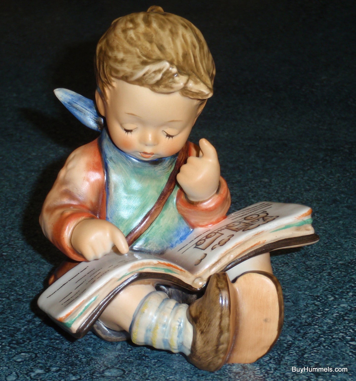 "Thoughtful" Goebel Hummel Figurine #415 - Little Boy Reading A Book