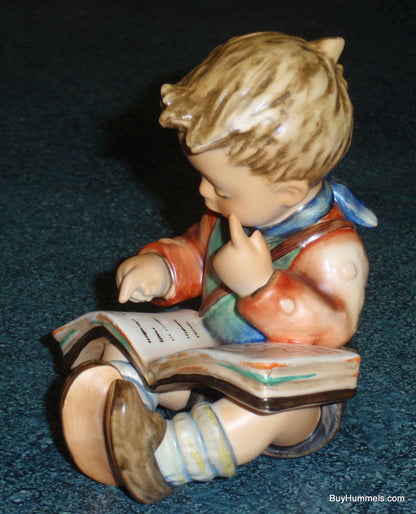 "Thoughtful" Goebel Hummel Figurine #415 - Little Boy Reading A Book