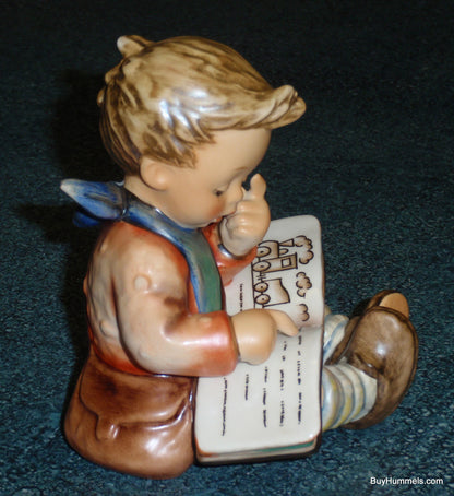 "Thoughtful" Goebel Hummel Figurine #415 - Little Boy Reading A Book