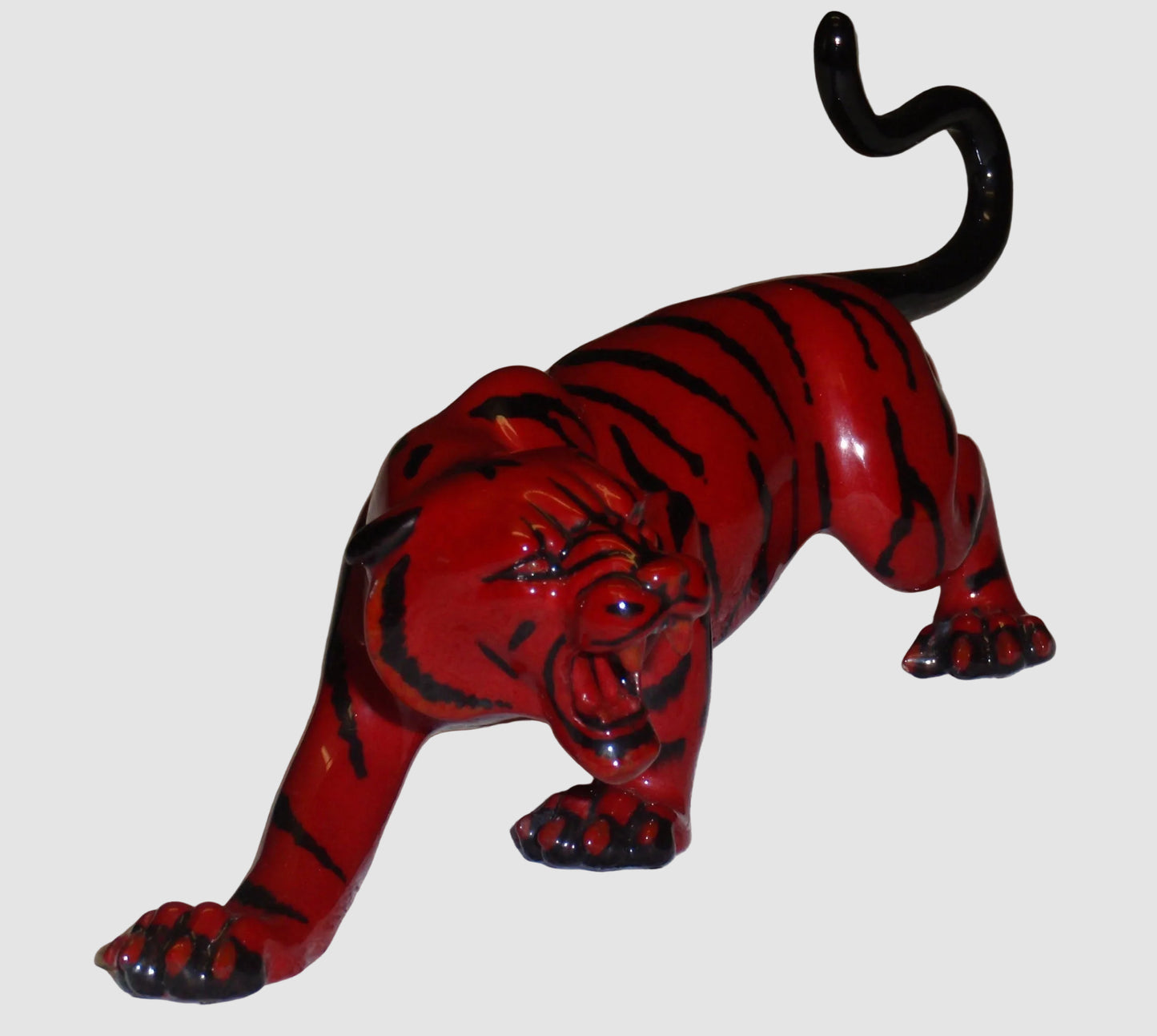 "Sheng Chi Tiger" Royal Doulton Prestige Flambe Figurine BA66 (7.5")