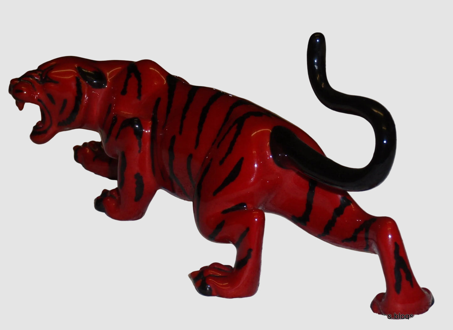 Royal Doulton Prestige Flambe Sheng Chi Tiger Figurine BA66 Burslem Artwares Original Box Vintage England