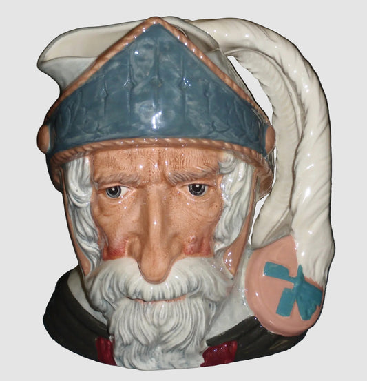 Royal Doulton Don Quixote Character Toby Jug D6455 Large Geoff Blower Vintage England Spanish Knight Literature