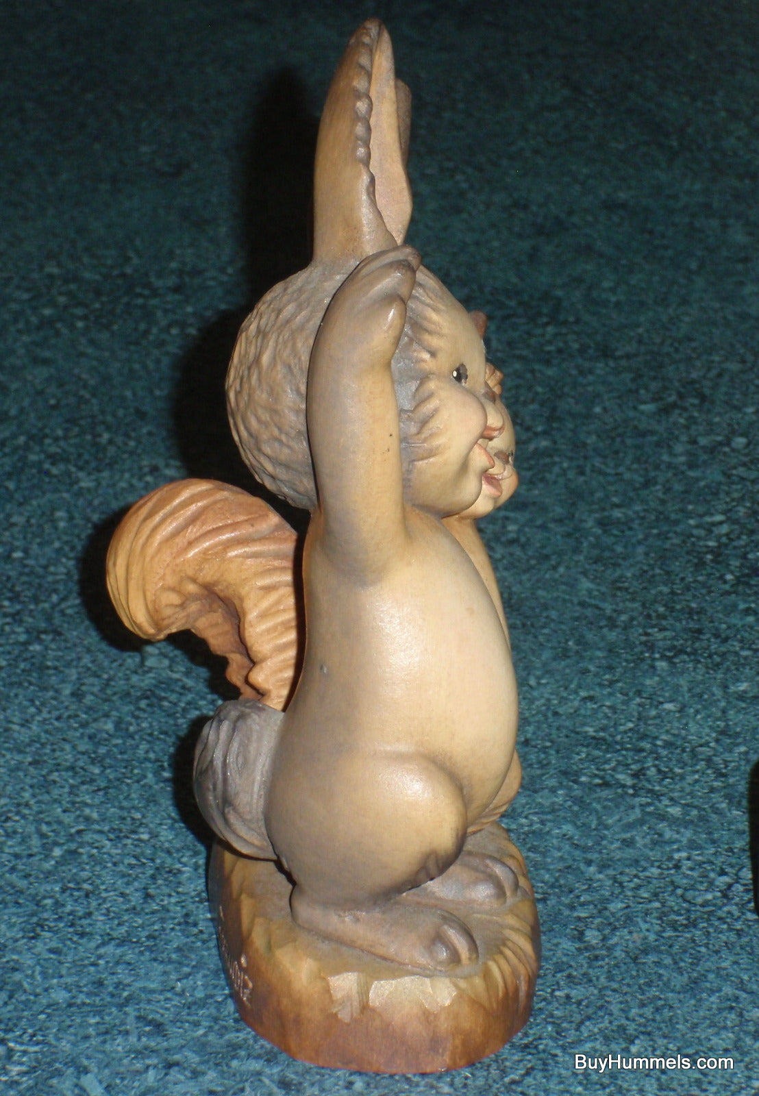 6" Anri Ferrandiz Carved Wood "Greetings" Rabbit & Squirrel Figurine - GIFT!