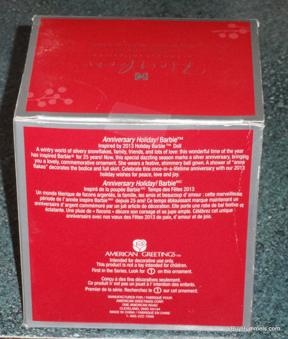 25th Anniversary Ed. Holiday Barbie American Greetings Christmas Ornament 2013