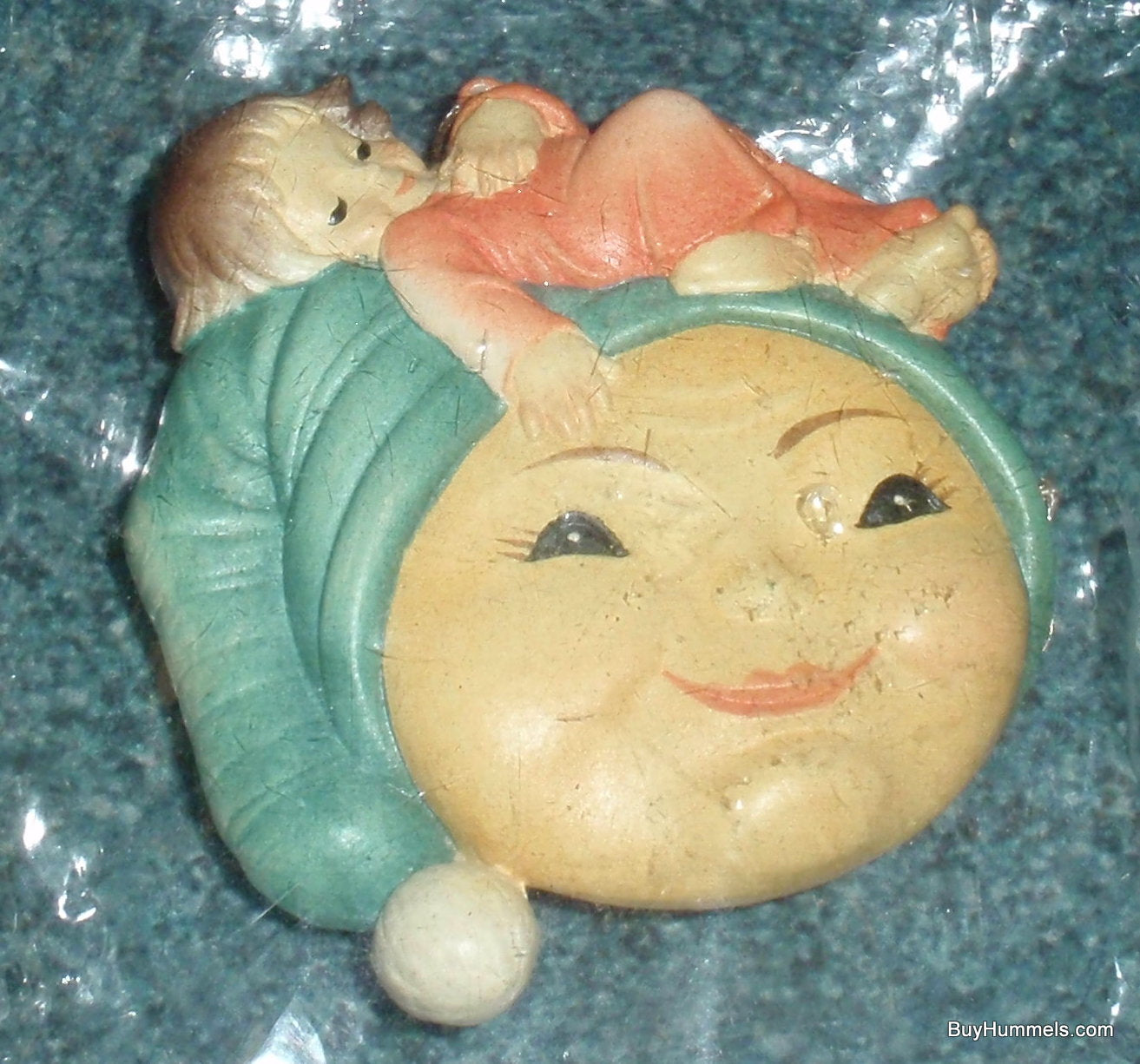 "Sleepy Head" ANRI Toriart Ferrandiz Christmas Ornament - Girl Sleeping on Moon!