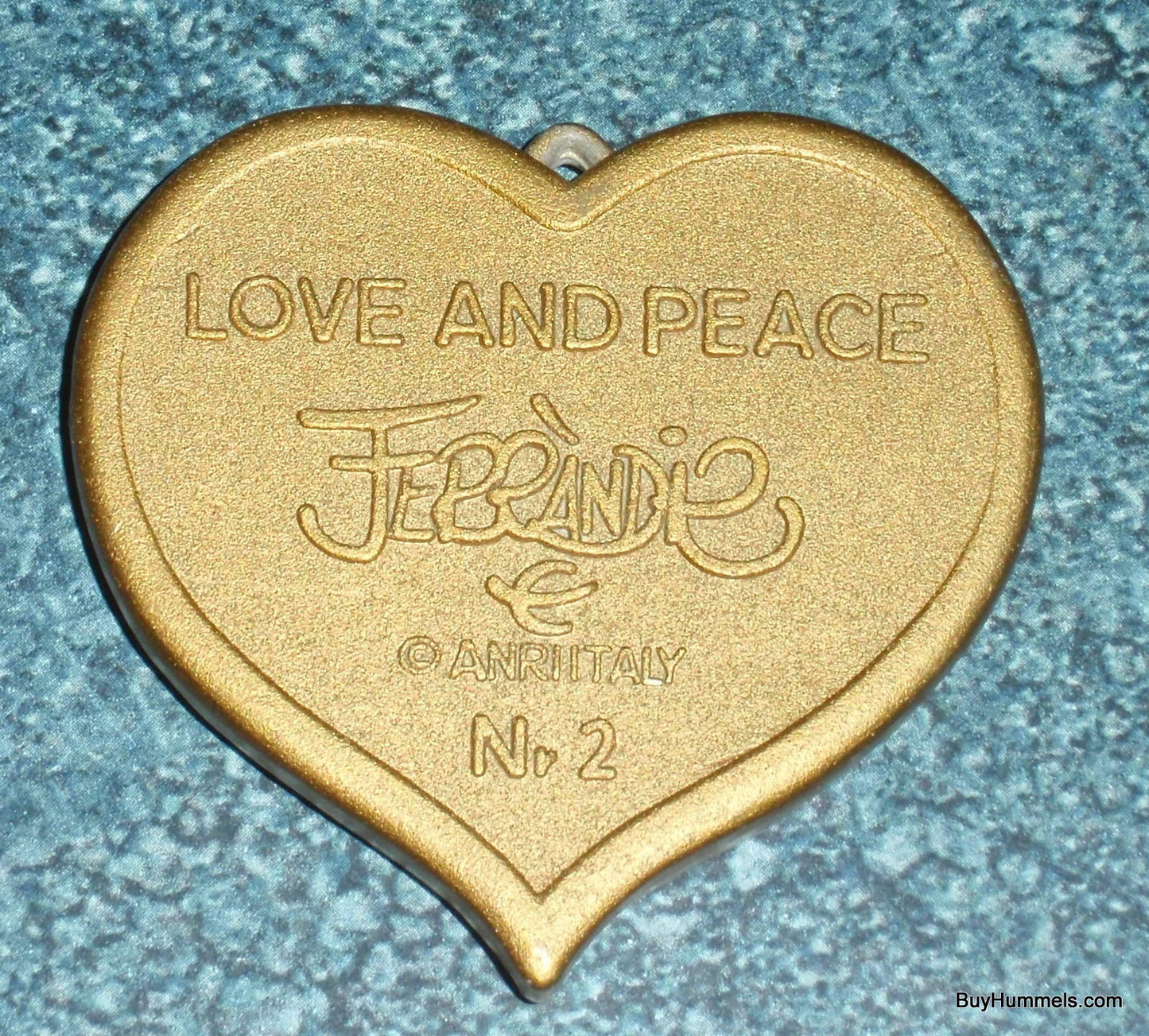 Anri Toriart Ferrandiz "Love and Peace" Heart Shaped Christmas Ornament