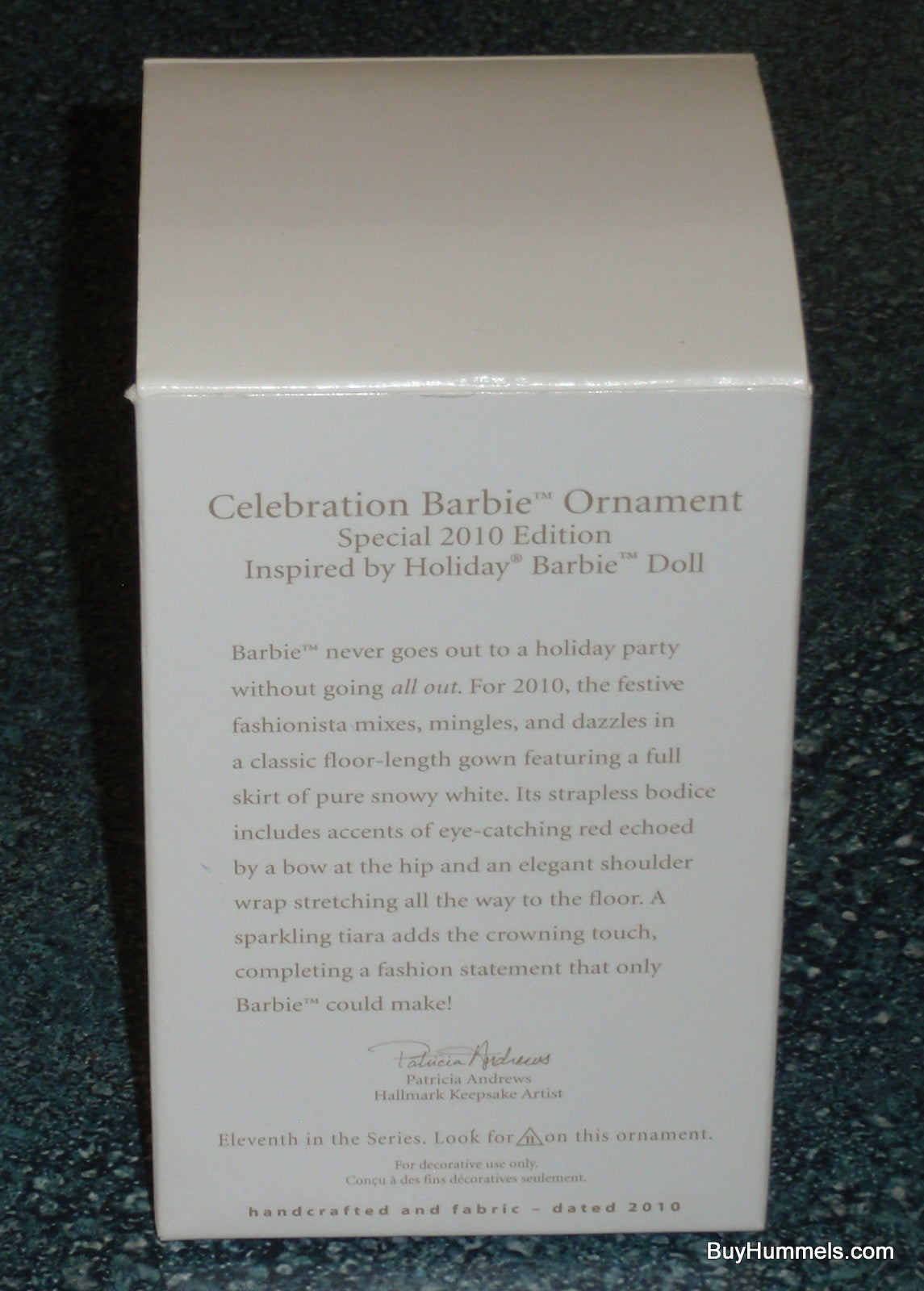 Hallmark "Celebration Barbie" Christmas Ornament 2010 Special Edition With Box