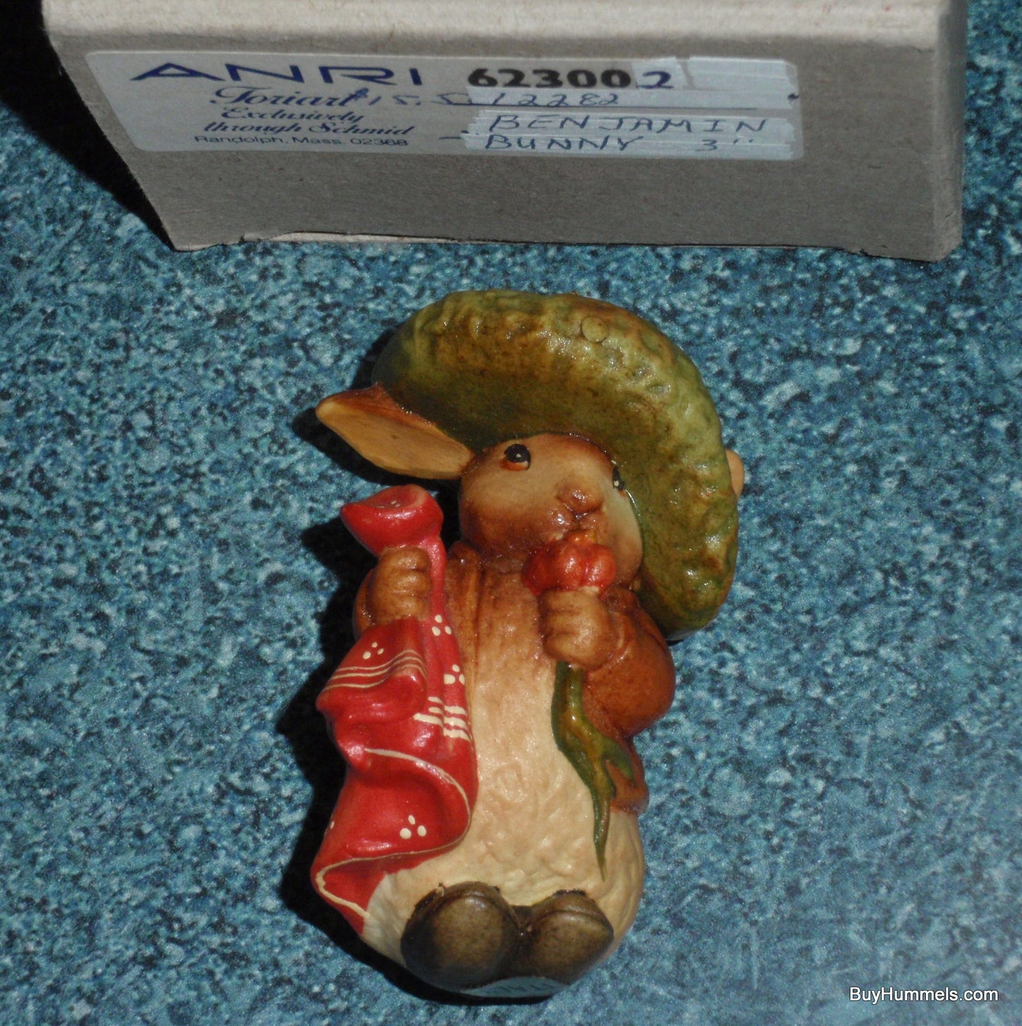 Beatrix Potter Benjamin Bunny Toriart Anri Italy Christmas Ornament 1980