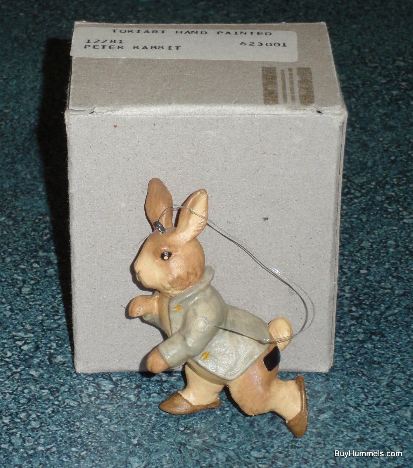 ANRI TORIART BEATRIX PETER RABBIT 1980 ITALY 3" CHRISTMAS ORNAMENT WITH BOX GIFT