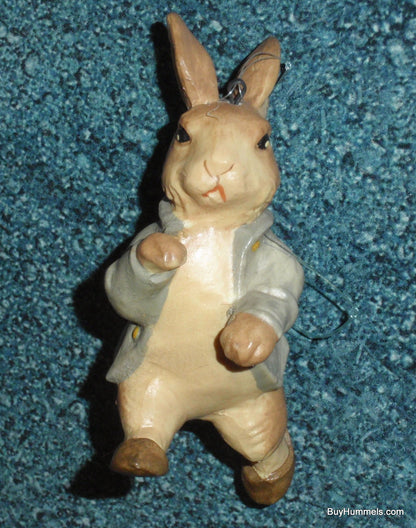 ANRI TORIART BEATRIX PETER RABBIT 1980 ITALY 3" CHRISTMAS ORNAMENT WITH BOX GIFT