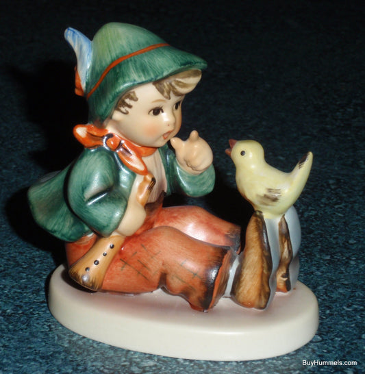 "Singing Lesson" Goebel Hummel Figurine #63 - Boy With Yellow Song Bird!