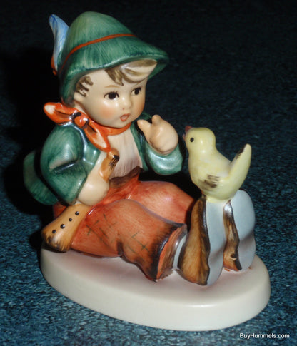 "Singing Lesson" Goebel Hummel Figurine #63 - Boy With Yellow Song Bird!