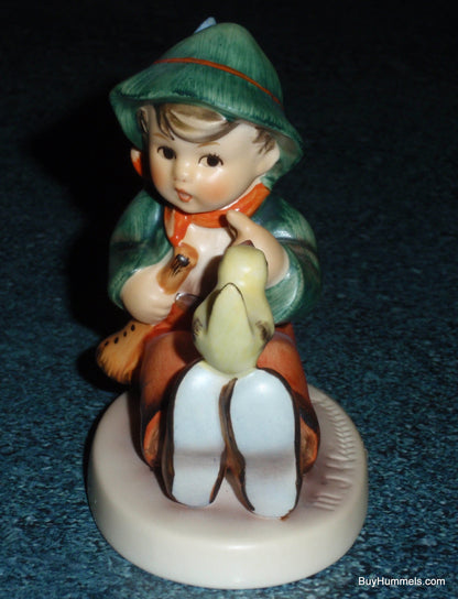 "Singing Lesson" Goebel Hummel Figurine #63 - Boy With Yellow Song Bird!