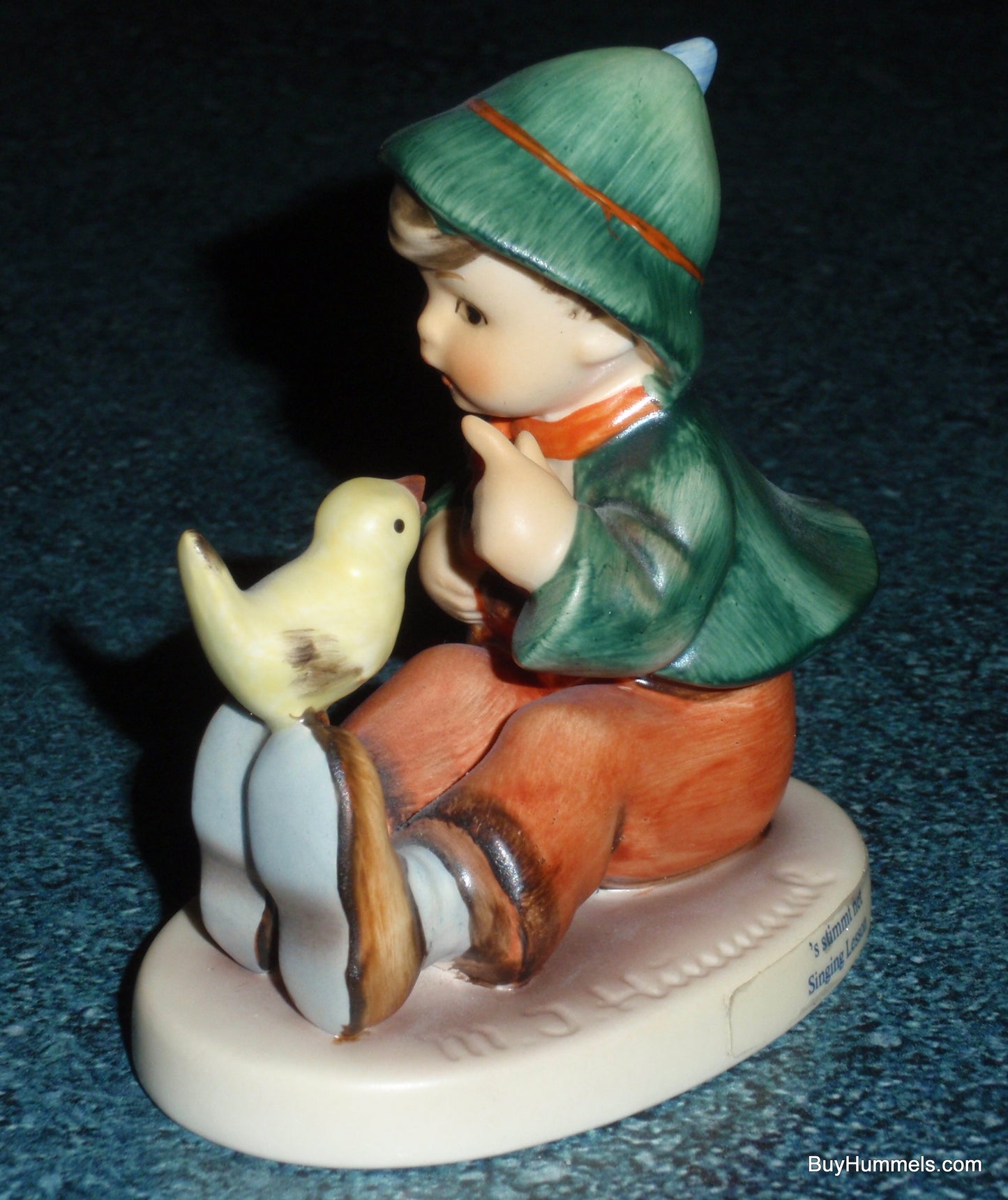 "Singing Lesson" Goebel Hummel Figurine #63 - Boy With Yellow Song Bird!