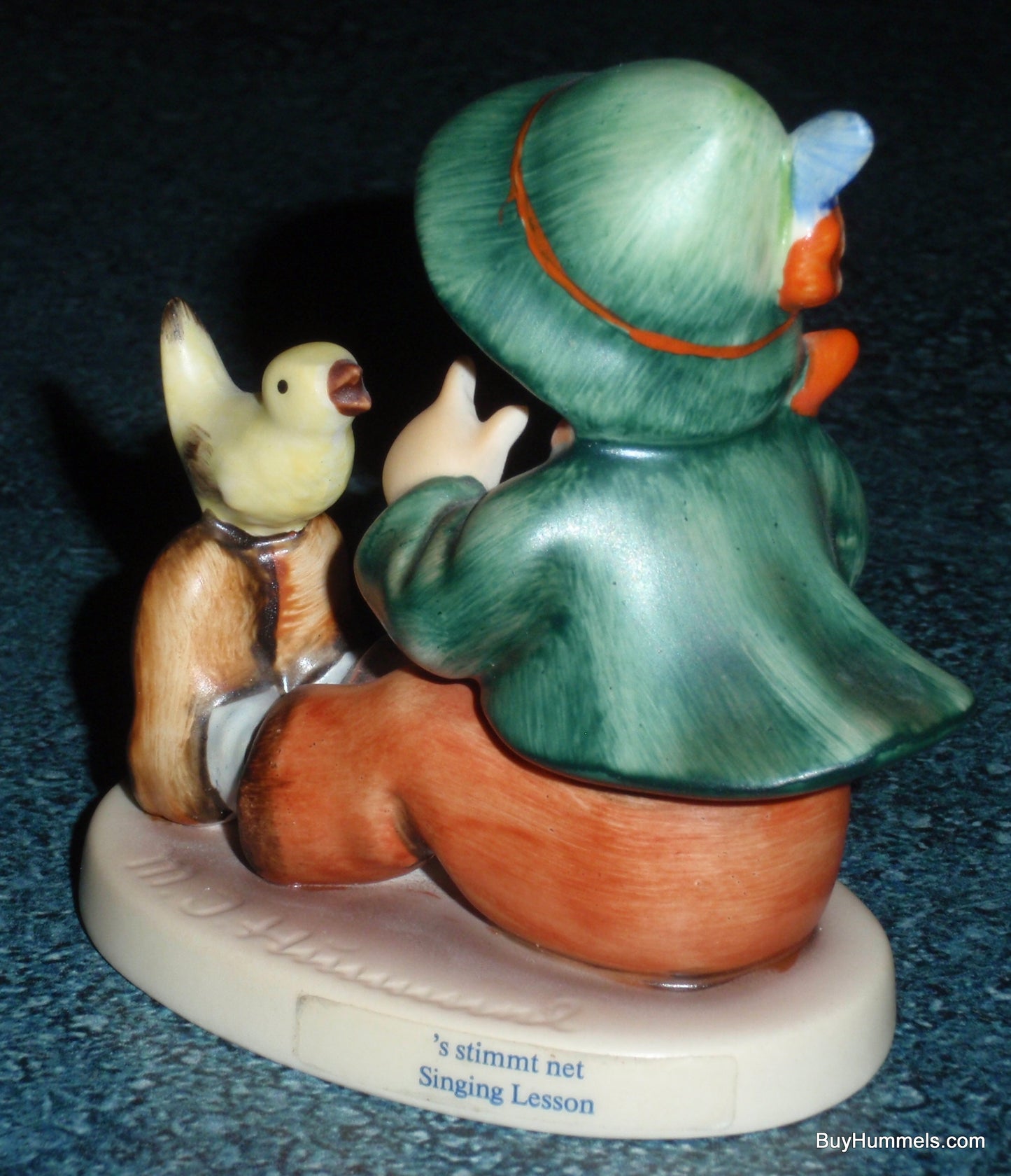 "Singing Lesson" Goebel Hummel Figurine #63 - Boy With Yellow Song Bird!