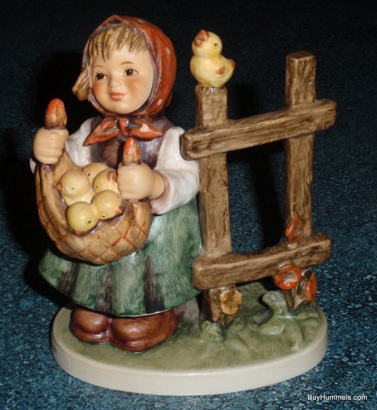 "Chicken Licken" Goebel Hummel Figurine #385 - Little Girl With Peeps - GIFT!