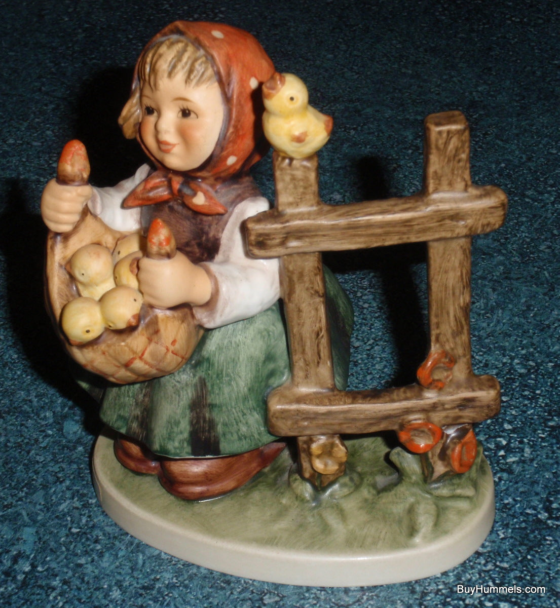 "Chicken Licken" Goebel Hummel Figurine #385 - Little Girl With Peeps - GIFT!