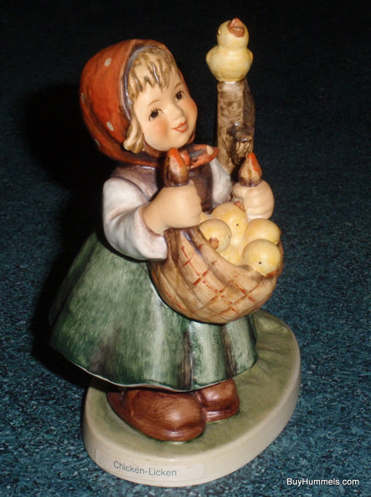 "Chicken Licken" Goebel Hummel Figurine #385 - Little Girl With Peeps - GIFT!