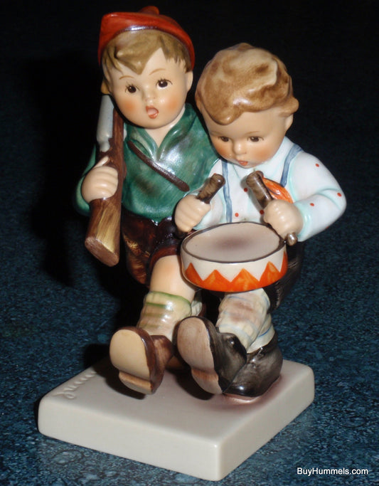 "Volunteers" Goebel Hummel Figurine #50 2/0 - Two Boys Marching - Military Gift!