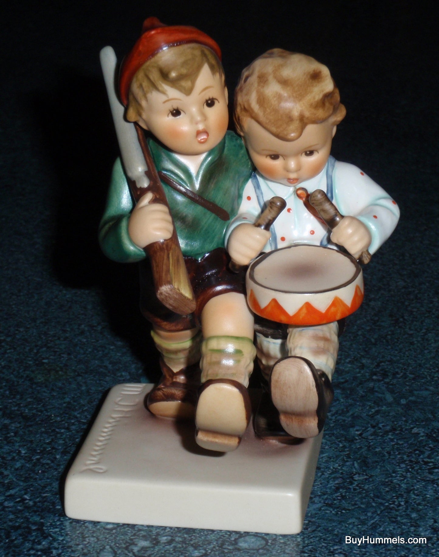 "Volunteers" Goebel Hummel Figurine #50 2/0 - Two Boys Marching - Military Gift!