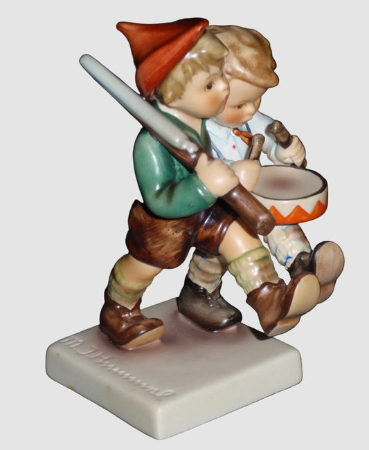 "Volunteers" Goebel Hummel Figurine #50 2/0 - Two Boys Marching - Military Gift!