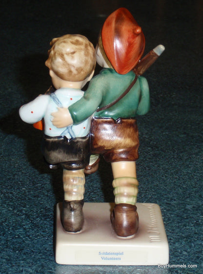 "Volunteers" Goebel Hummel Figurine #50 2/0 - Two Boys Marching - Military Gift!