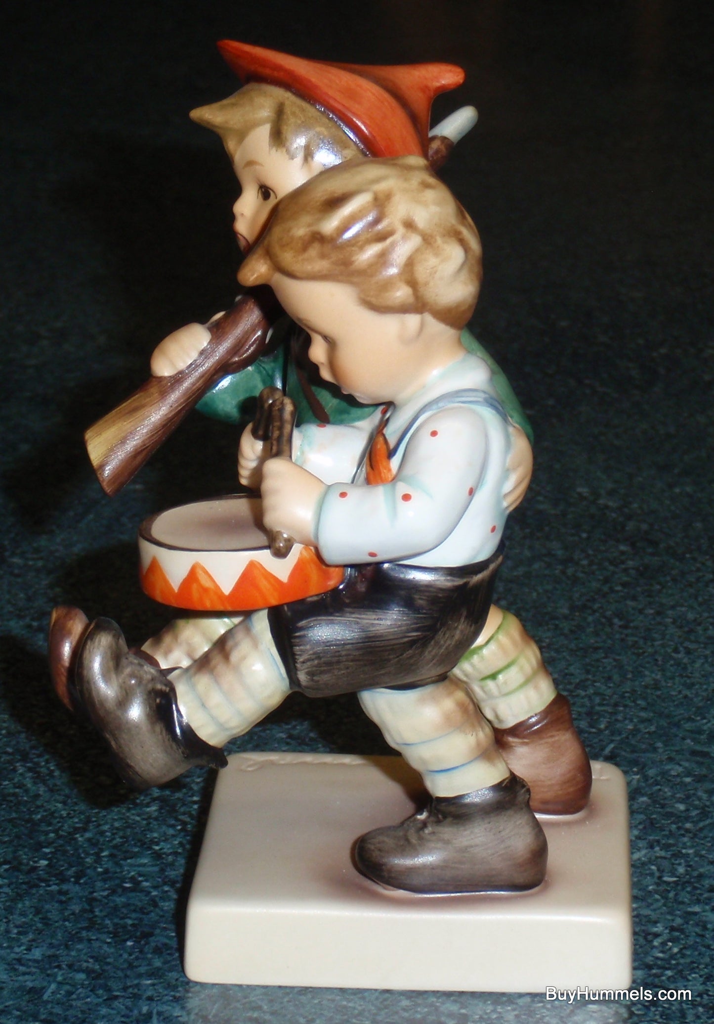 "Volunteers" Goebel Hummel Figurine #50 2/0 - Two Boys Marching - Military Gift!