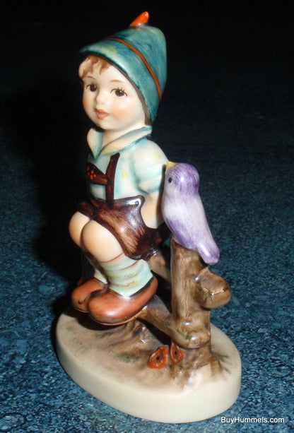 "Wayside Harmony" Goebel Hummel Figurine #111 3/0 - Boy On Fence With Song Bird!