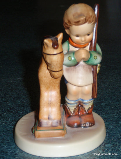 "Prayer Before Battle" Goebel Hummel Figurine #20 - Boy With Rocking Horse - CUTE!