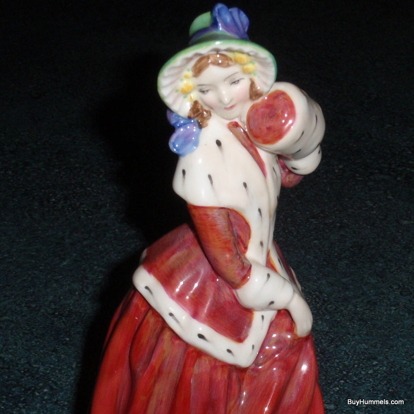 "Christmas Morn" Royal Doulton Figurine HN1992 - Lady in Red Coat (7")
