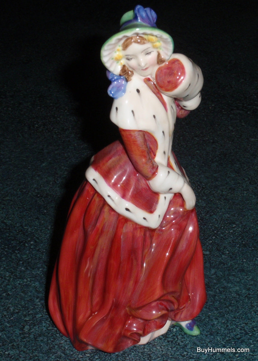 Royal Doulton Christmas Morn HN1992 Lady in Red Coat Figurine