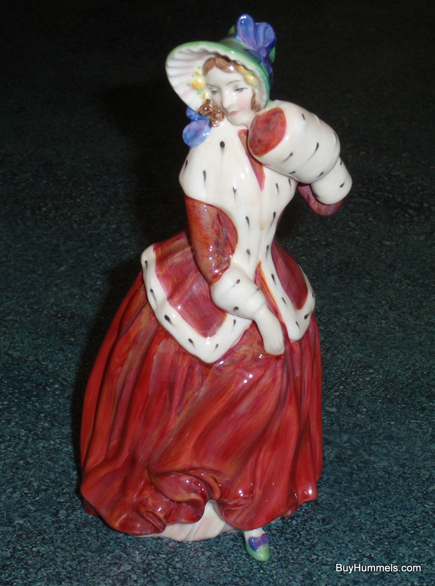 "Christmas Morn" Royal Doulton Figurine HN1992 - Lady in Red Coat (7")