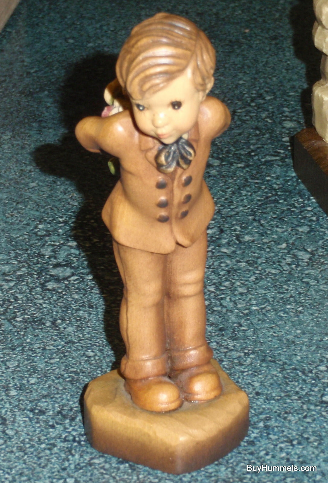 Anri Sarah Kay "Romantic Notions" and Young Man's Fancy" Figurines With Rosegate