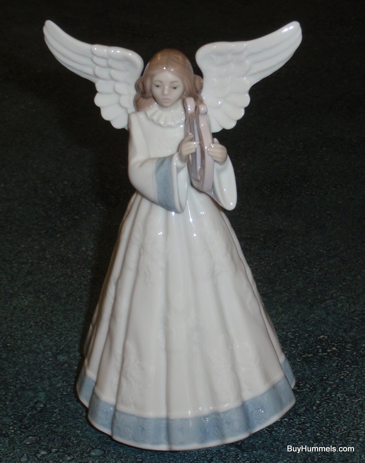 Lladro 5830 Heavenly Harpist Angel Tree Topper Figurine