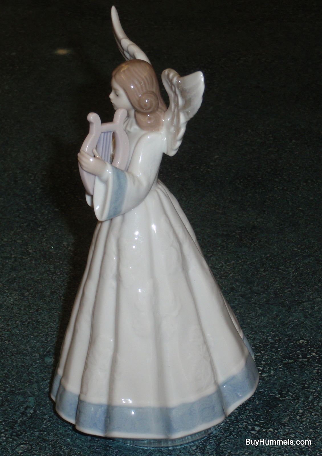 "Heavenly Harpist" Lladro Tree Topper Figurine #5830 - Angel with Harp