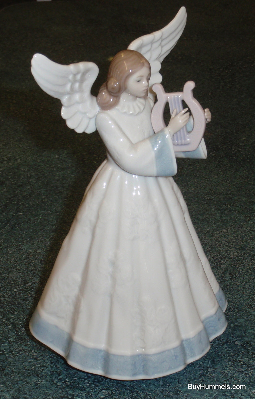"Heavenly Harpist" Lladro Tree Topper Figurine #5830 - Angel with Harp