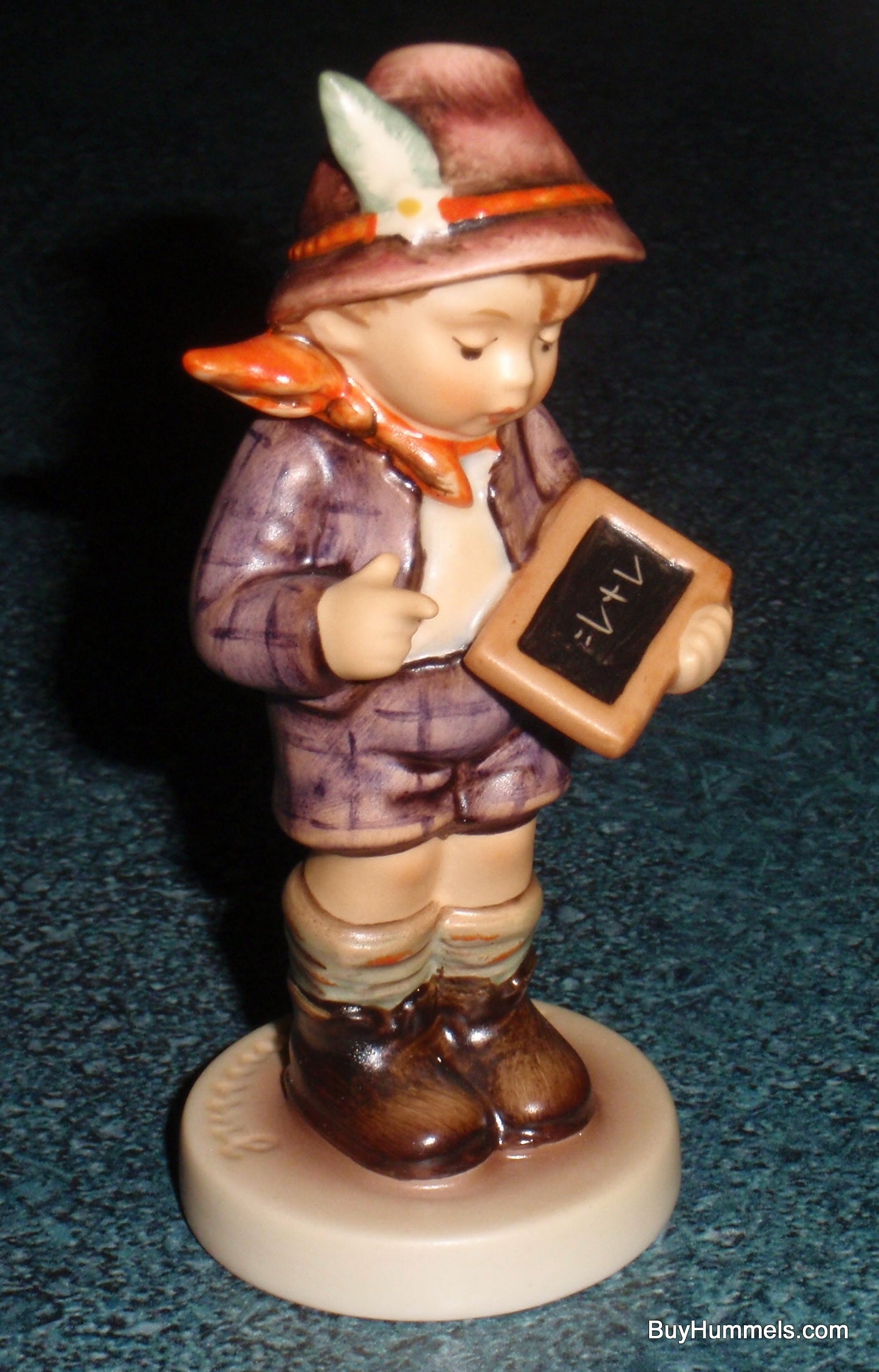 "One Plus One" Goebel Hummel Figurine #556 - Little Boy Learning Math!