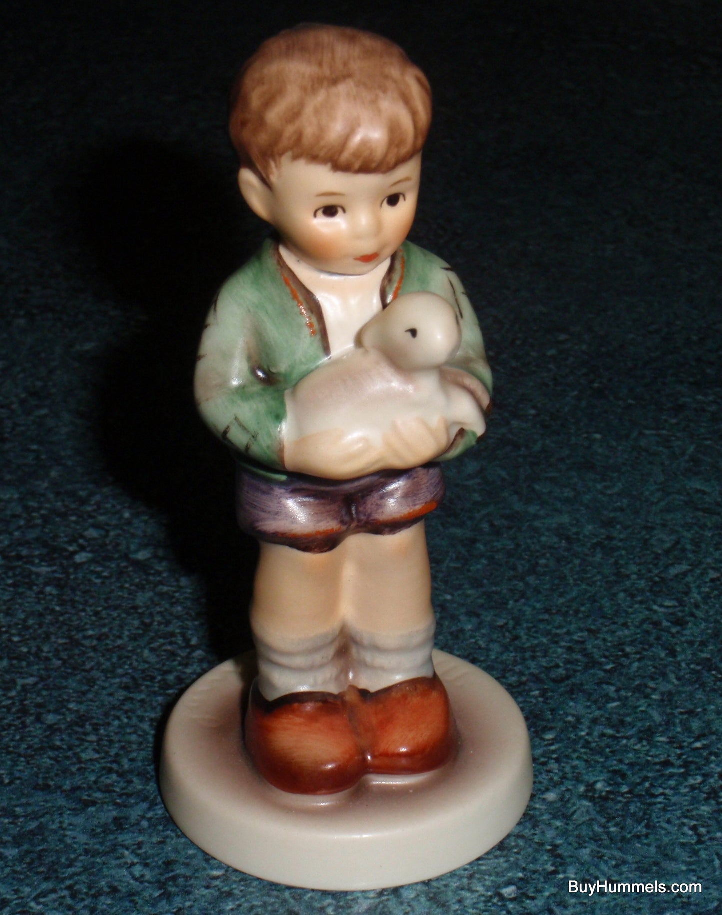 "I'll Protect Him" Goebel Hummel Figurine #483 - Little Boy With Baby Lamb!