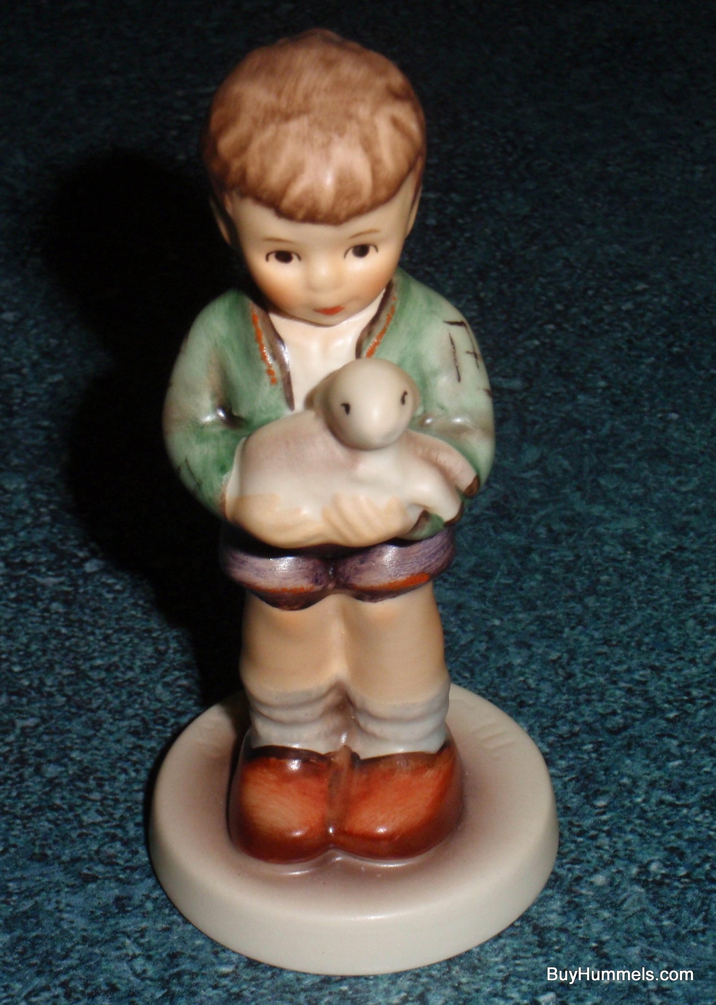 "I'll Protect Him" Goebel Hummel Figurine #483 - Little Boy With Baby Lamb!