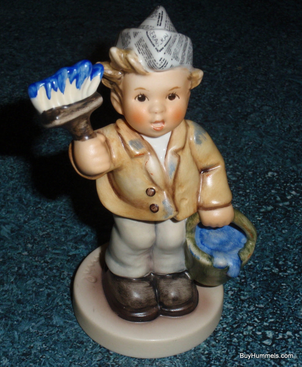 Goebel Hummel 2040 One Coat Or Two Boy Painter with Newspaper Hat Figurine