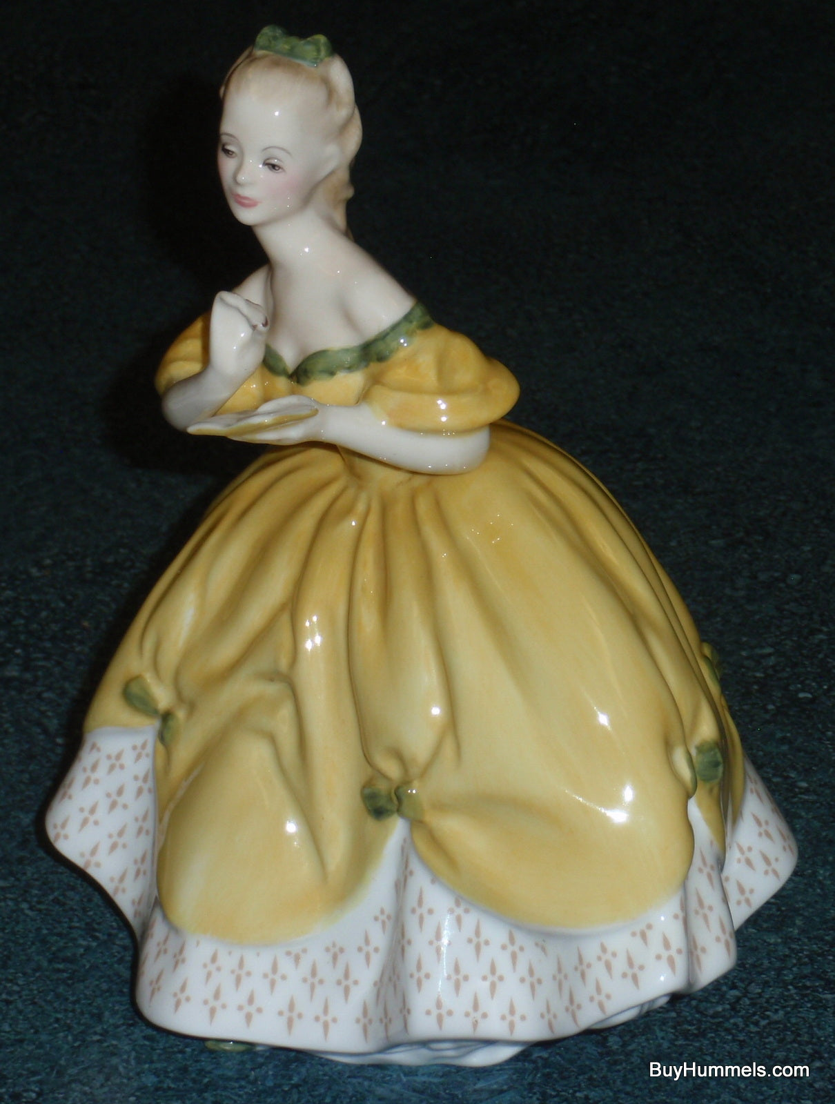 Royal Doulton England "The Last Waltz" HN 2315 Figurine - GIRL IN YELLOW DRESS WAITING FOR THE NEXT DANCE!