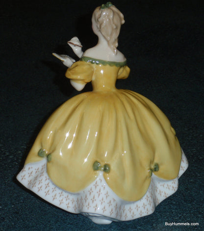 Royal Doulton England "The Last Waltz" HN 2315 Figurine - GIRL IN YELLOW DRESS WAITING FOR THE NEXT DANCE!