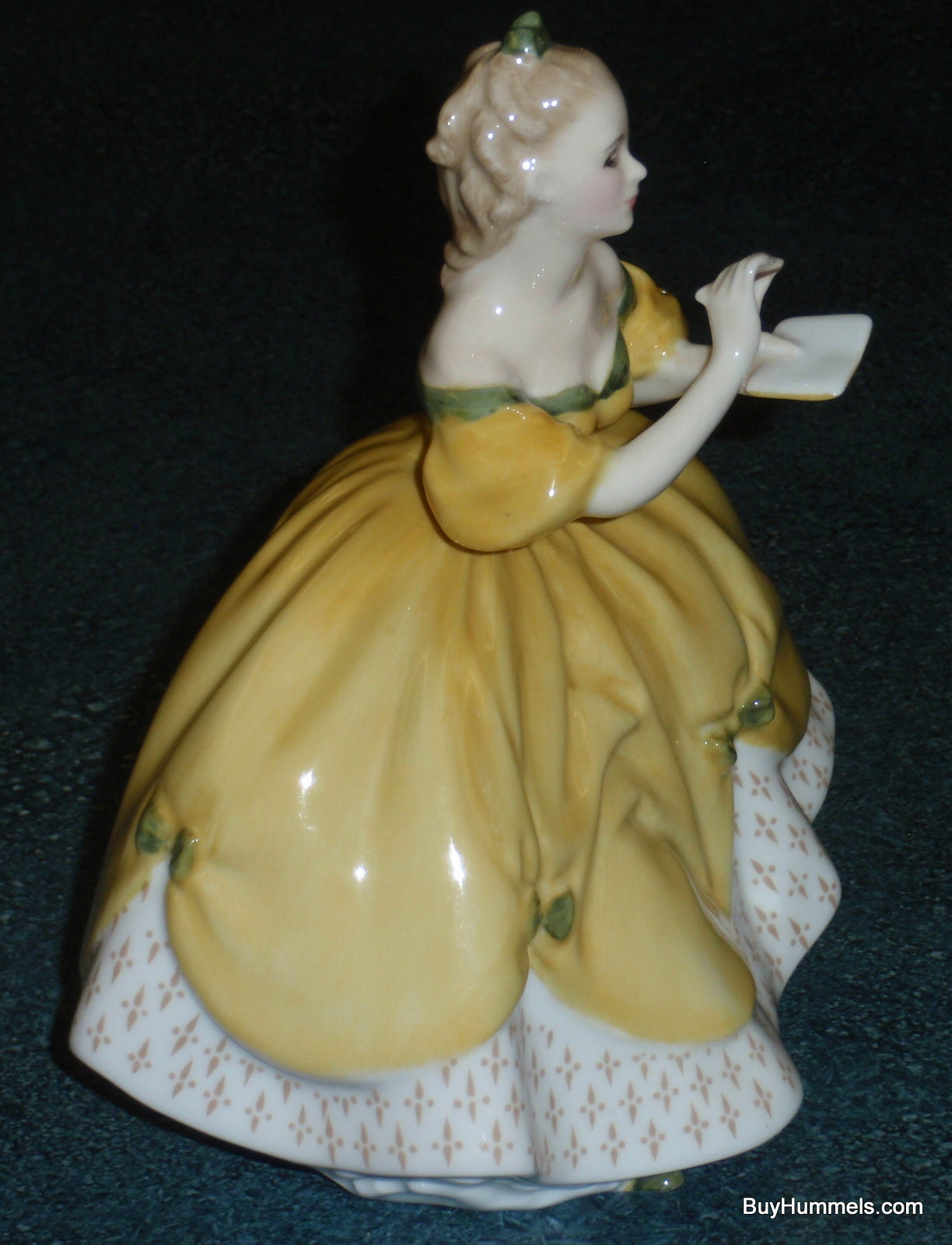 Royal Doulton England "The Last Waltz" HN 2315 Figurine - GIRL IN YELLOW DRESS WAITING FOR THE NEXT DANCE!