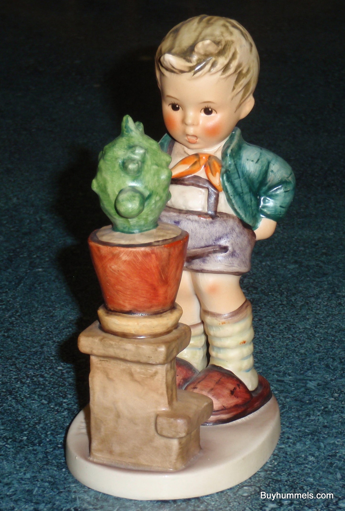 "Confidentially" Goebel Hummel Figurine #314 Boy Talking To Cactus - CUTE GIFT!