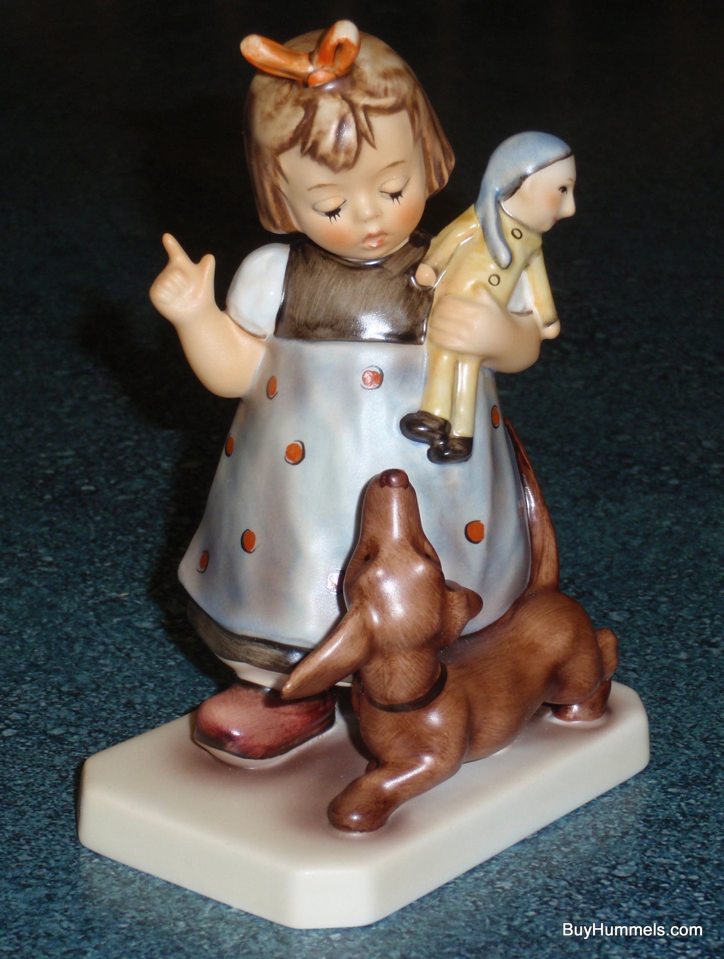 "Behave!" Goebel Hummel Figurine #339 - Girl With Dachshund Puppy Dog - GIFT!