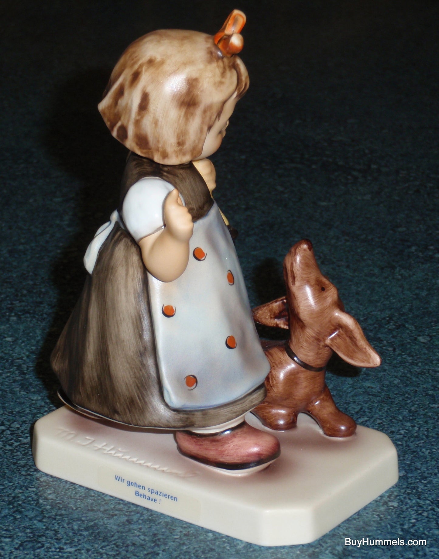 "Behave!" Goebel Hummel Figurine #339 - Girl With Dachshund Puppy Dog - GIFT!