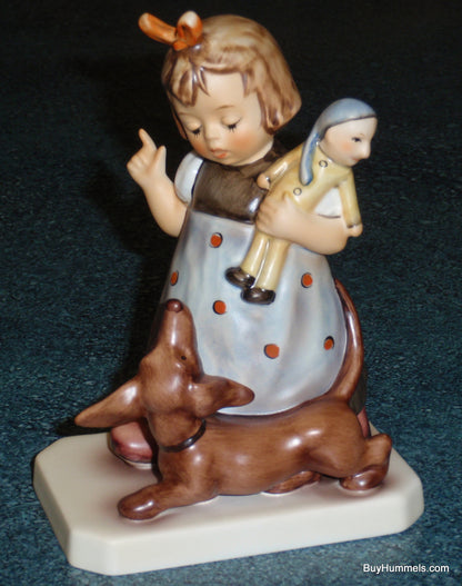 "Behave!" Goebel Hummel Figurine #339 - Girl With Dachshund Puppy Dog - GIFT!