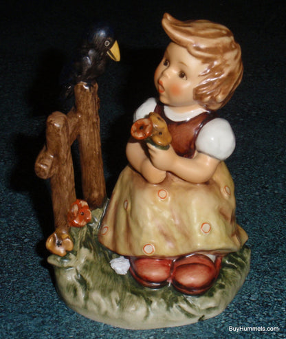 Goebel Hummel Figurine "Sing With Me" #405 - Girl Singing With Black Bird